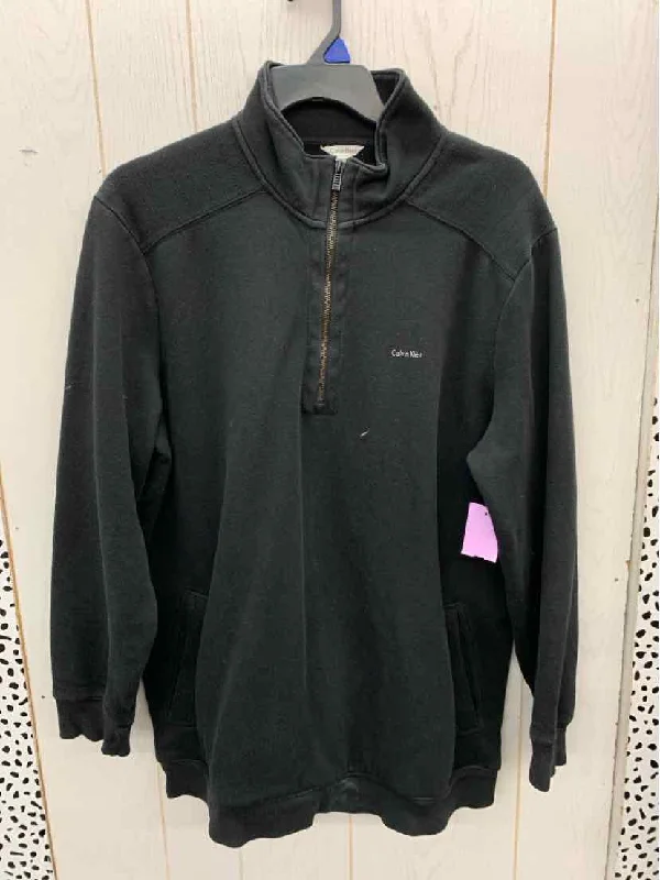 Calvin Klein Black Womens Size 1X Tall Sweatshirt Hoodie with Slim Fit Tailored Modern