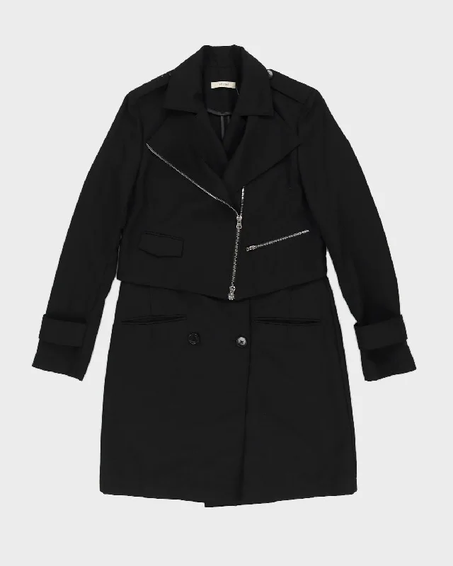 Celine Black Long Jacket - S Wool Jacket Cashmere Jacket Tweed Jacket