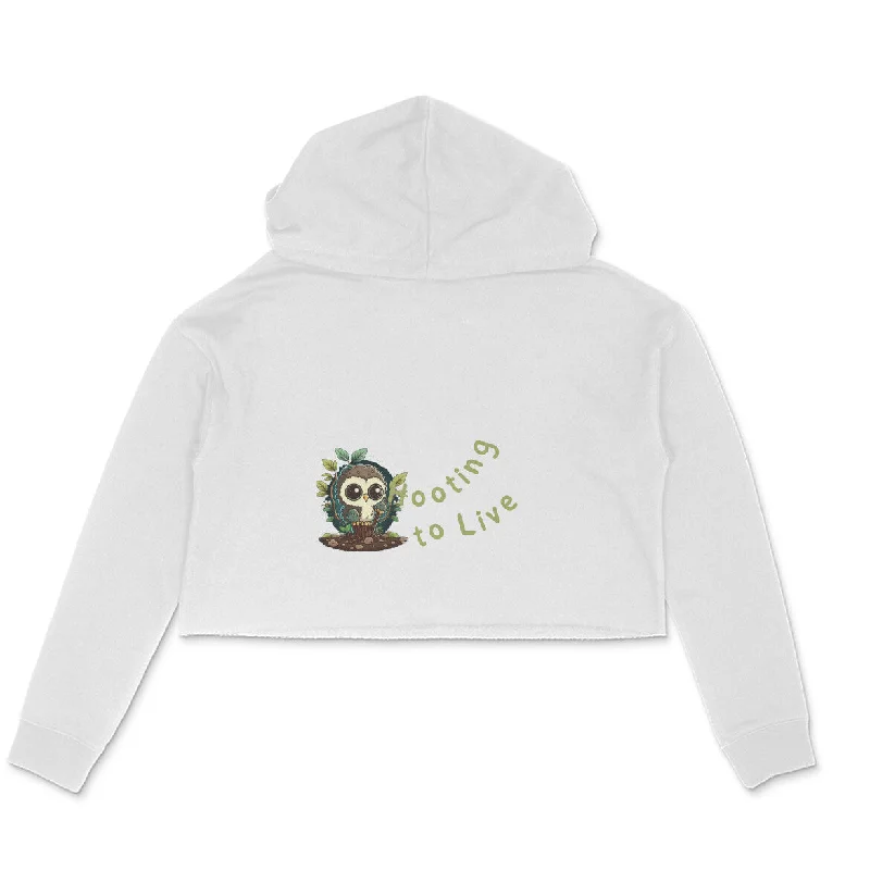 Crop hoodie - hooting Hoodie with Fur Luxurious Winter
