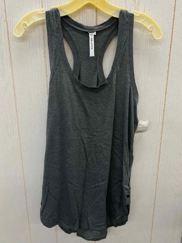Fabletics Gray Womens Size Small Tank Top graphic tank top