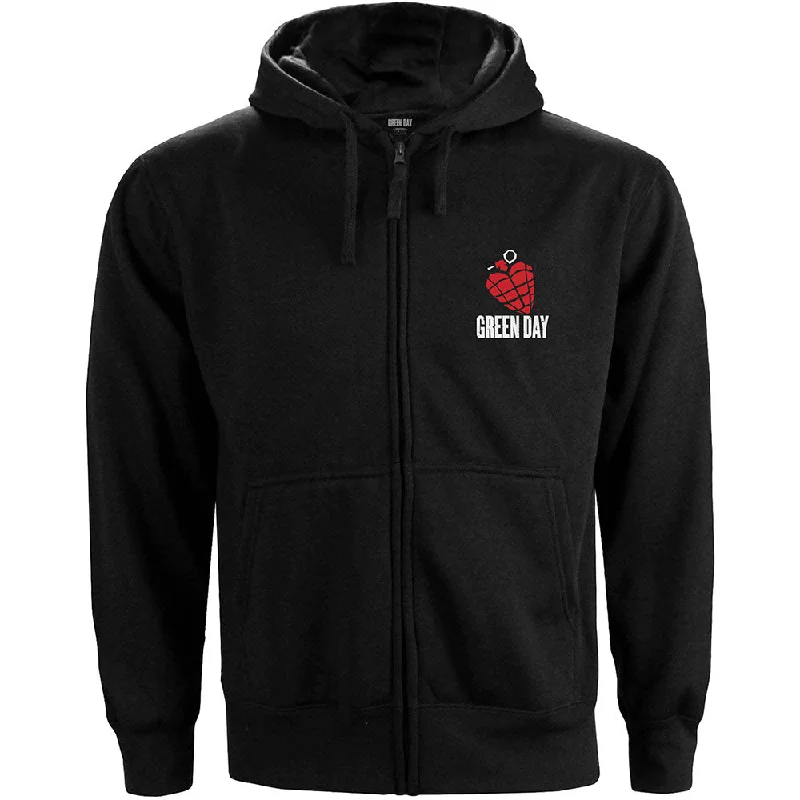 Green Day Unisex Zipped Hoodie: American Idiot (Back Print) Hoodie with Magnetic Closure Innovative Modern Green Day Unisex Zipped Hoodie: American Idiot (Back Print) Hoodie with Magnetic Closure Innovative Modern