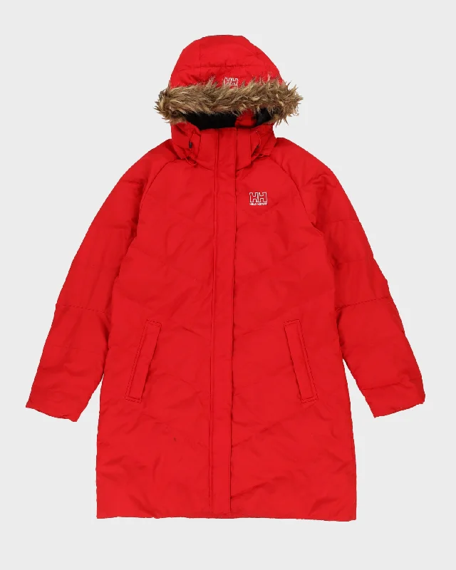 Helly Hansen Red Parka Puffer Jacket - XL Quilted Jacket Puffer Jacket Insulated Jacket
