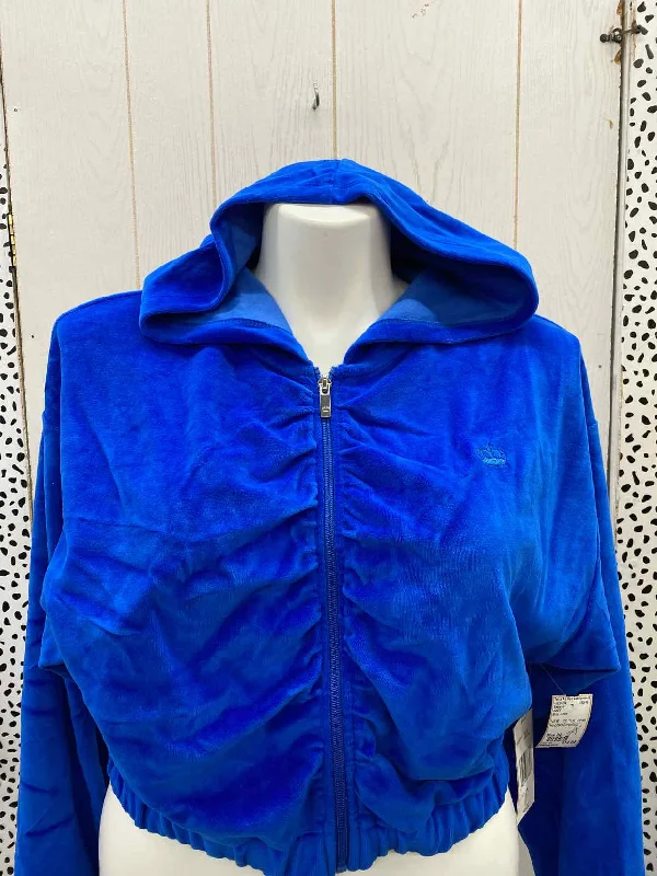 JUICY Blue Junior Size XL Sweatshirt Hoodie with Print Artistic Unique