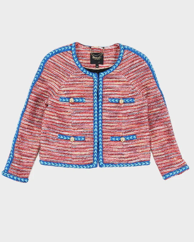 Juicy Couture Striped Blazer Jacket - S One-Shoulder Jacket Off-the-Shoulder Jacket Asymmetrical Jacket Juicy Couture Striped Blazer Jacket - S One-Shoulder Jacket Off-the-Shoulder Jacket Asymmetrical Jacket