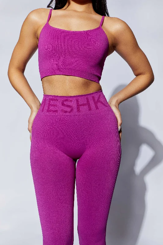 Lanie Scoop Neck Tank Top - Violet relaxed fit tank