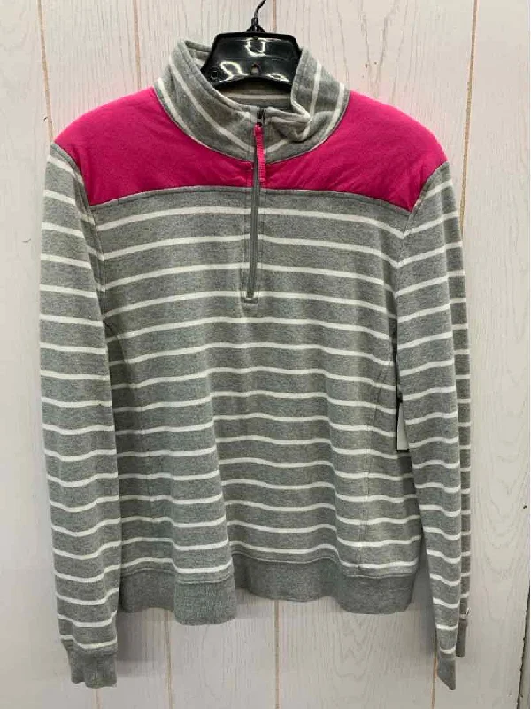 Le Tigre Gray Womens Size XL Sweatshirt Hoodie with Earth Tones Natural Calm