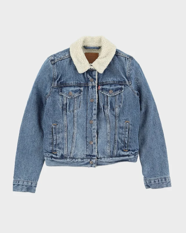 Levi's Big E Repro Blue Denim Jacket - S One-Shoulder Jacket Off-the-Shoulder Jacket Asymmetrical Jacket Levi's Big E Repro Blue Denim Jacket - S One-Shoulder Jacket Off-the-Shoulder Jacket Asymmetrical Jacket