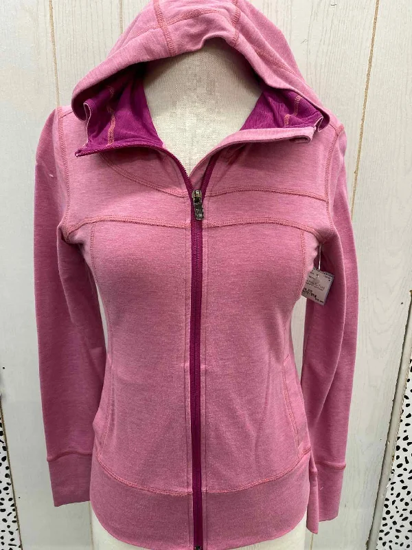 Lole Pink Womens Size XS Sweatshirt Hoodie with Sequins Glamorous Eye-catching