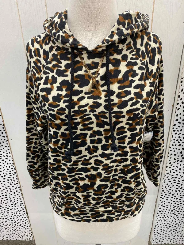 Lou & Grey Black Womens Size XS/P Sweatshirt Hoodie with Reflective Safety Nightwear