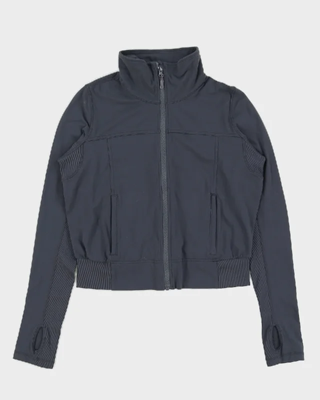 Lululemon Dark Grey Fitted Cropped Jacket - M Knit Fabric Woven Fabric Fleece Fabric Lululemon Dark Grey Fitted Cropped Jacket - M Knit Fabric Woven Fabric Fleece Fabric