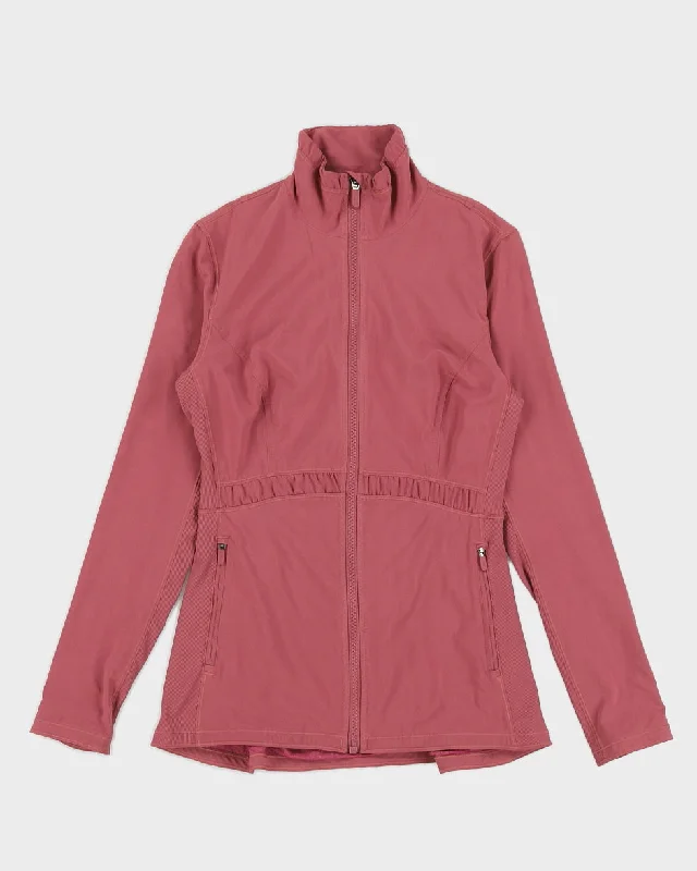 Lululemon Pink Ruched Running Jacket - S Denim Fabric Leather Fabric Suede Fabric