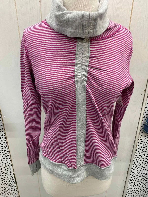Lululemon Pink Womens Size Small Sweatshirt Hoodie with Hem Frayed Vintage Worn