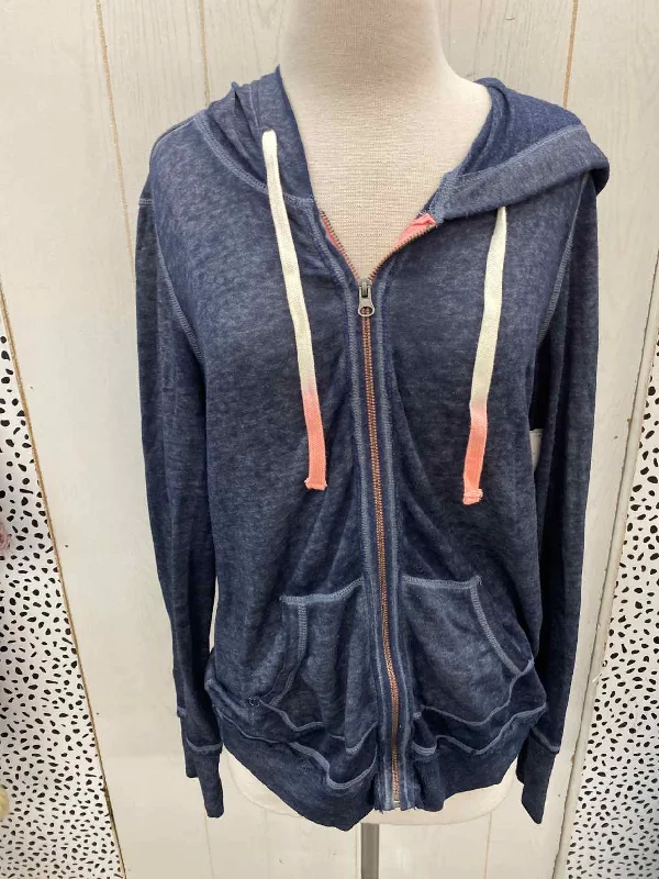 Maurices Blue Womens Size Small Sweatshirt Hoodie with Monochrome Minimalist Simple