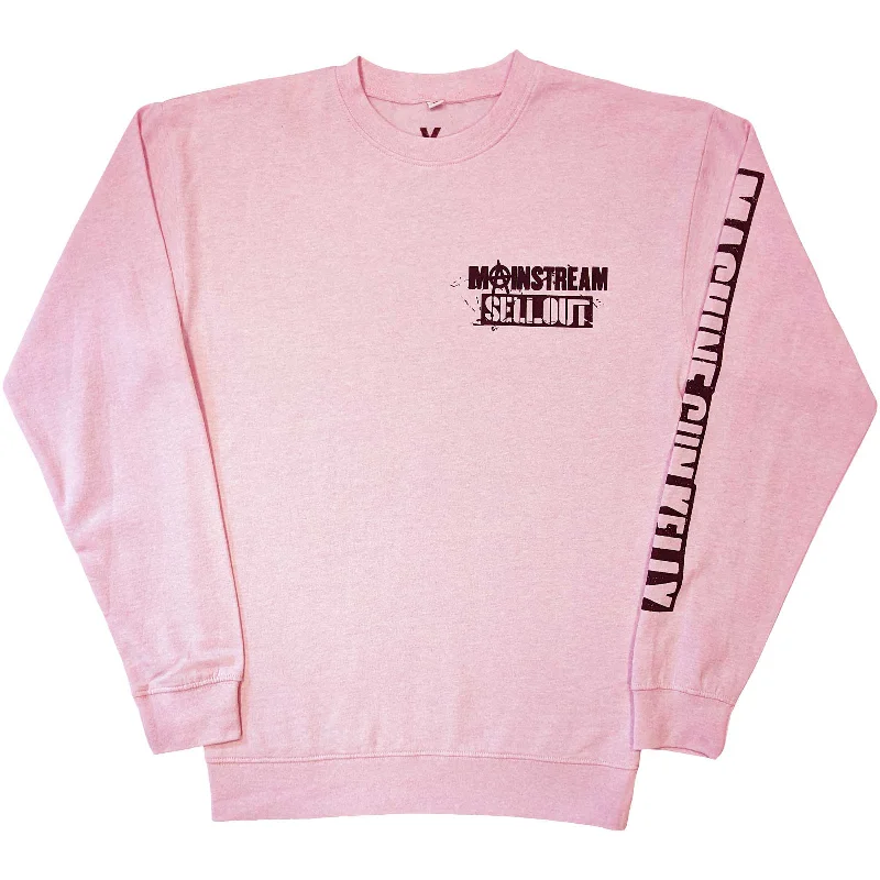 Machine Gun Kelly Unisex Sweatshirt: Pink Face (Back & Sleeve Print) Hoodie with Side Slits Relaxed Casual