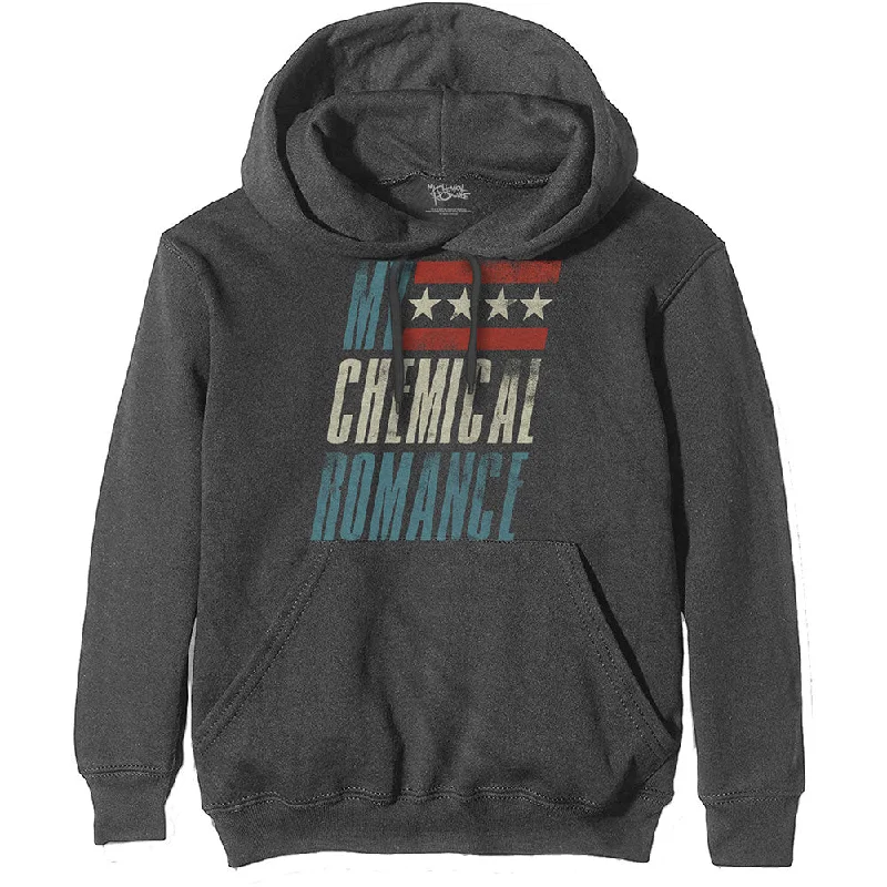 My Chemical Romance Unisex Hoodie: Raceway Hoodie with Ribbed Hem Stretchable Secure