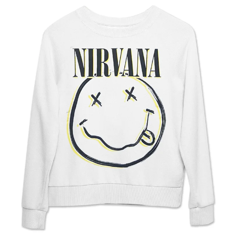 Nirvana Kids Sweatshirt: Inverse Happy Face Hoodie with Hidden Zipper Minimalist Clean Nirvana Kids Sweatshirt: Inverse Happy Face Hoodie with Hidden Zipper Minimalist Clean