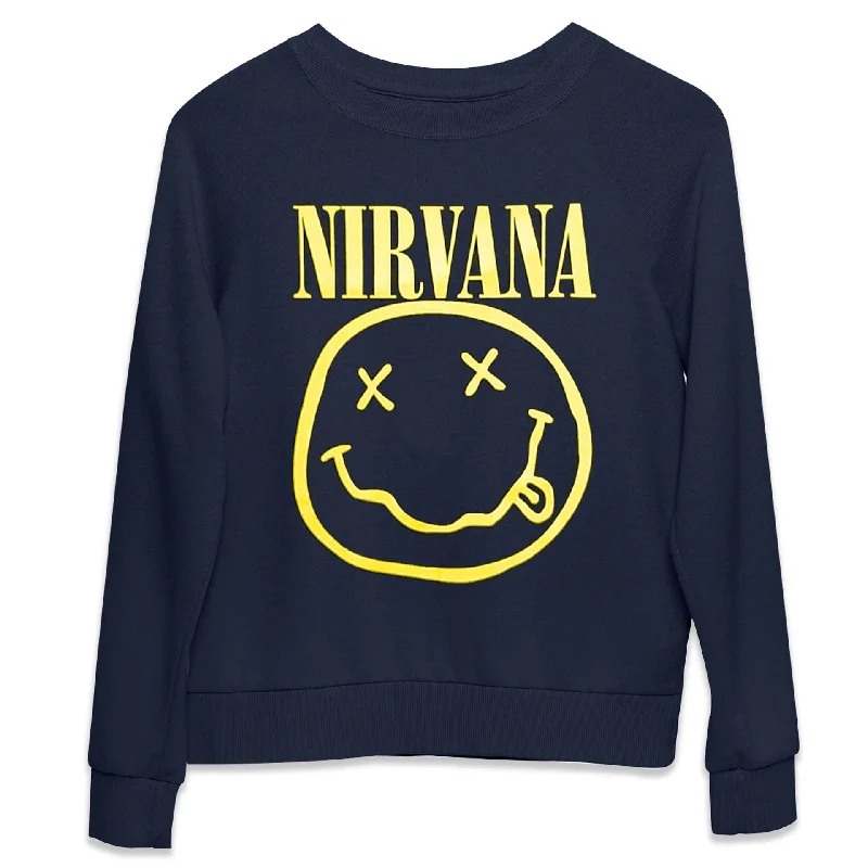 Nirvana Kids Sweatshirt: Yellow Happy Face Hoodie with Reflective Safety Nightwear