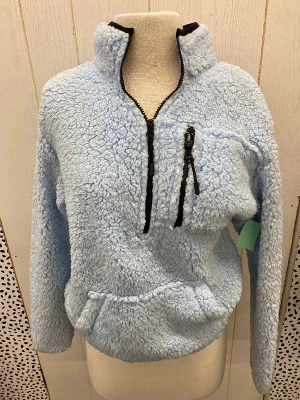 No Boundaries Blue Junior Size Small Sweatshirt Hoodie with Full-Zip Functional Layering