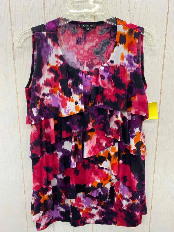 Notations Purple Womens Size L Tank Top scoop neck tank