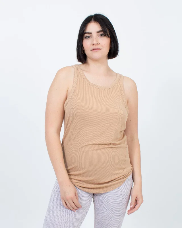 Nude Ribbed Tank Top neon tank top