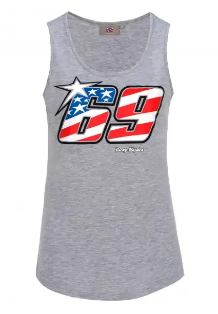 Official Nicky Hayden Womans Grey Tank Top - 18 34005 lightweight tank top