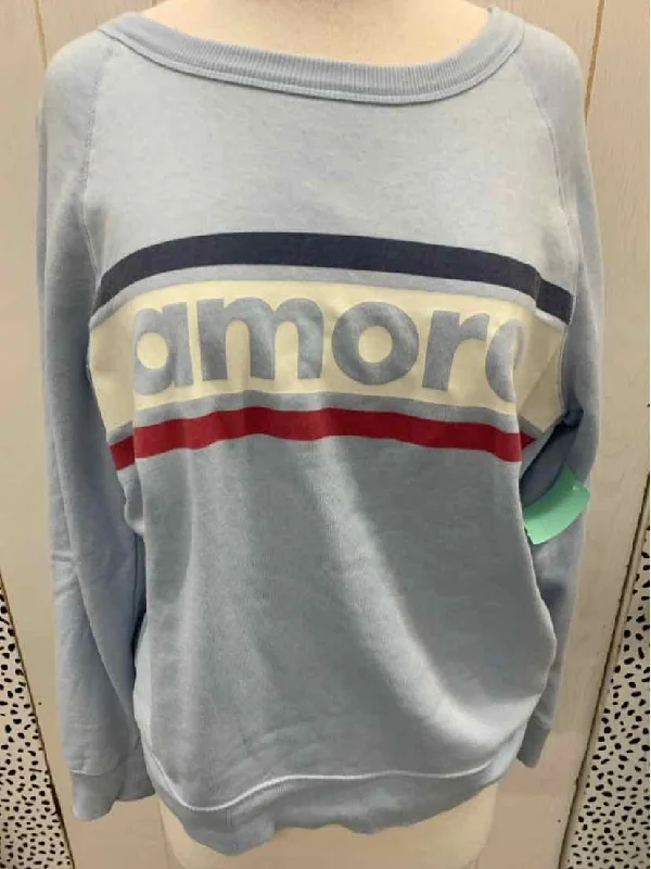 Old Navy Blue Womens Size M Sweatshirt Hoodie with Drawstring Waist Adjustable Fitted