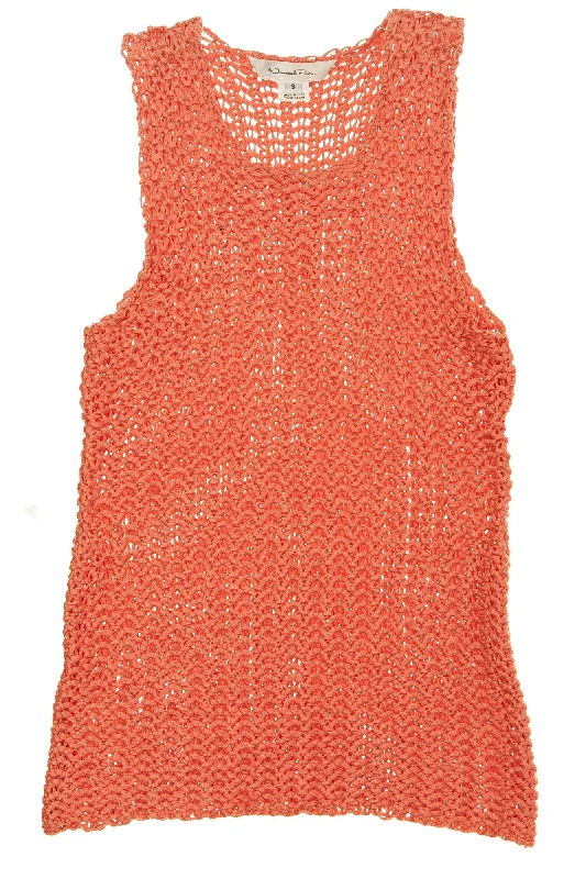 Oscar De La Renta - Coral Knit Tank Top - S turquoise tank top