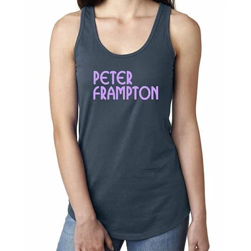 Peter Frampton - Ladies Stacked Wordmark Logo Tank Top scoop neck tank
