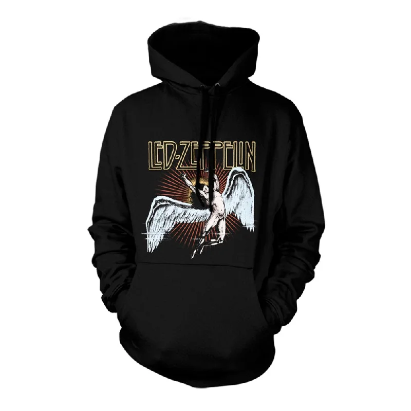 Led Zeppelin Unisex Hoodie: Icarus Burst Hoodie with Emblem Brand Identity