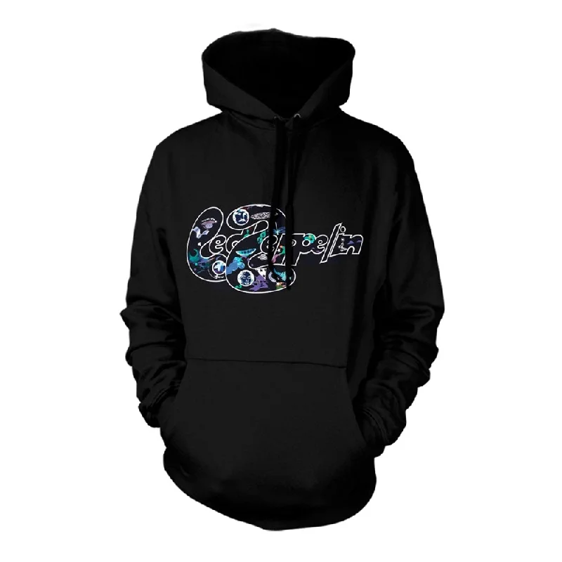 Led Zeppelin Unisex Hoodie: III (back print) Hoodie with Hem Lace Feminine Delicate