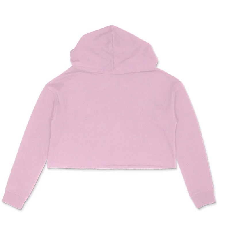 Pink - Crop Hoodie Hoodie Sweatshirt Pullover