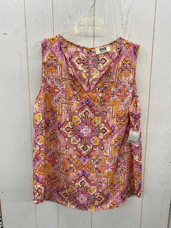 Pink Womens Size XL Tank Top open back tank