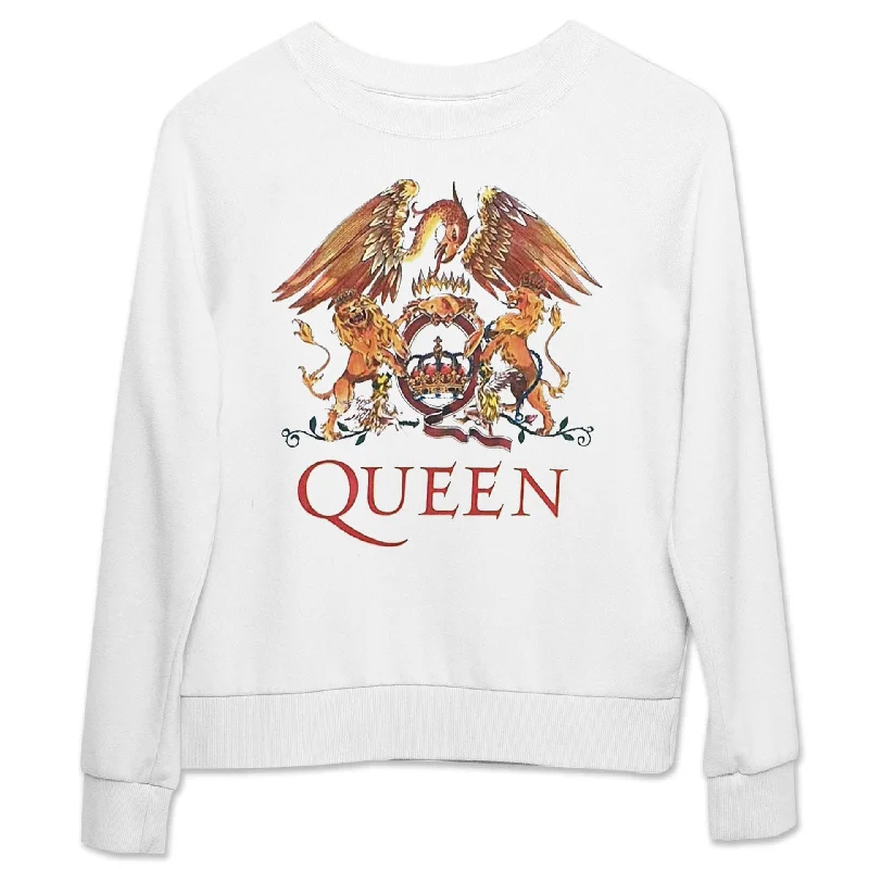 Queen Kids Sweatshirt: Classic Crest Hoodie Crop Top Short Trendy