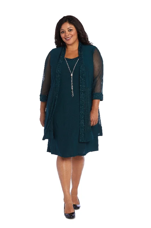 R&M Richards 5394W Short Plus Size Formal Dress Jacket Chenille Fabric Brocade Fabric Lace Fabric