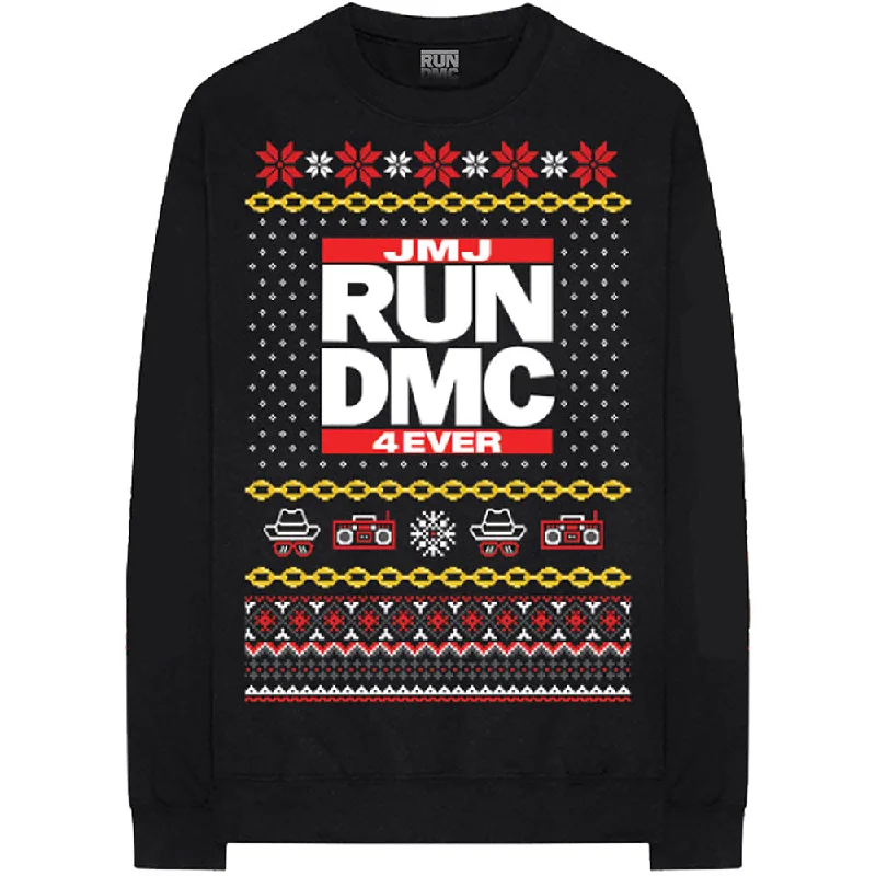 Run DMC Unisex Sweatshirt: Holiday (Back Print) Hoodie with Magnetic Closure Innovative Modern