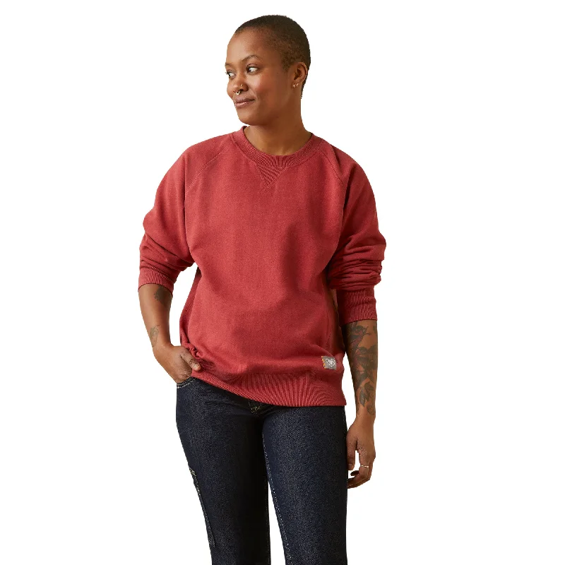 Rebar Workman Washed Fleece Sweatshirt Hoodie Dress Longline Feminine