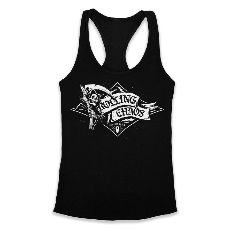 CLOSEOUT Rolling Chaos Ladies Grim Rider Tank Top ribbed tank top
