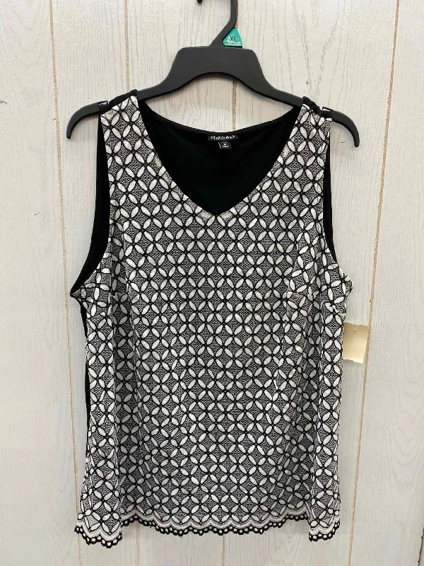 Roz & Ali Black Womens Size 1X Tank Top sexy tank top