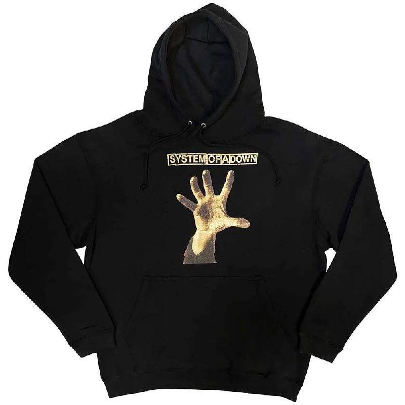 System Of A Down | Official Band Hoodie | Hand Hoodie with Hem Applique Textured Unique