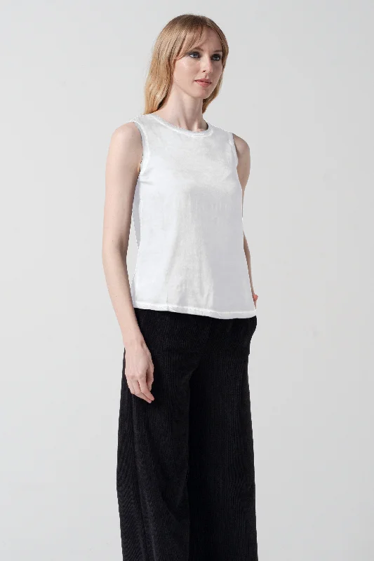 Soave Tank Top - White yoga tank top