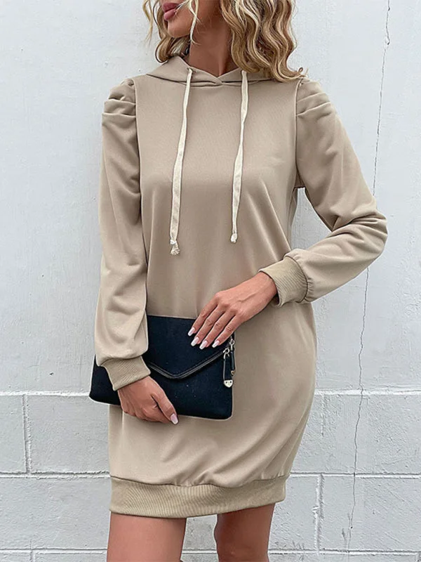 Blue Zone Planet | solid color long sleeve sweatshirt dress Hoodie with Button Classic Timeless Blue Zone Planet | solid color long sleeve sweatshirt dress Hoodie with Button Classic Timeless