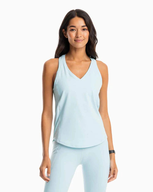 Southern Tide Nelli Skip Stripe Tank Top Wake Blue lounge tank top