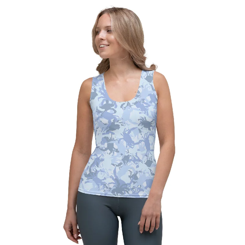 Blue Crab Light Camo Tank Top cute tank top