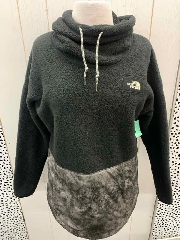 The North Face Black Womens Size M Sweatshirt Hoodie with Cuffed Sleeves Snug Secure