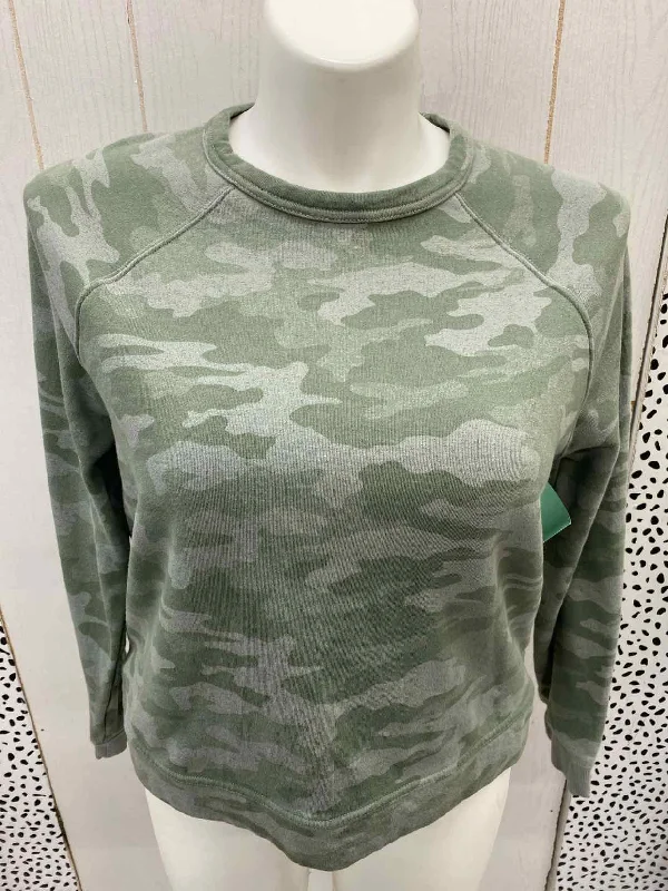 Universal Thread Olive Womens Size L Sweatshirt Hoodie with Drop Shoulder Relaxed Streetwear