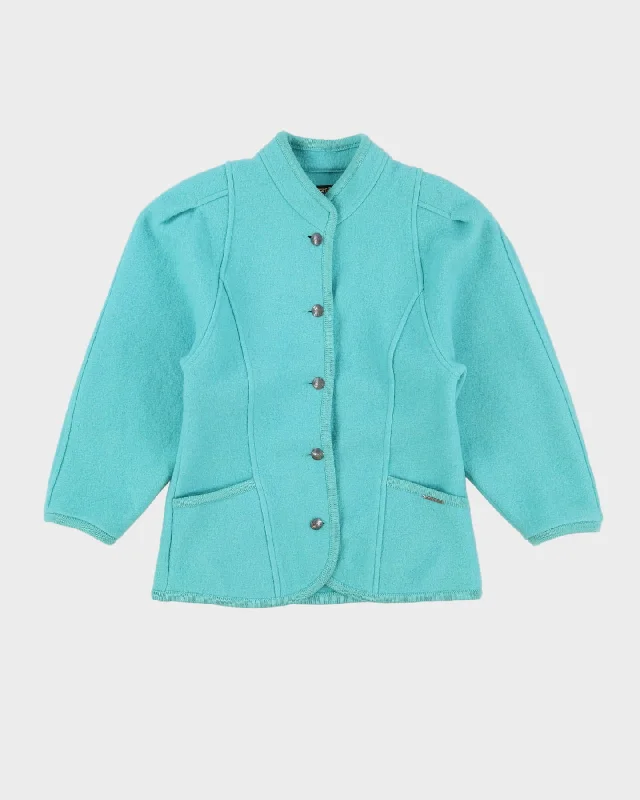 Vintage 1980s Austrian Geiger Wool Jacket - XS Tailored Jacket Straight Jacket A-Line Jacket