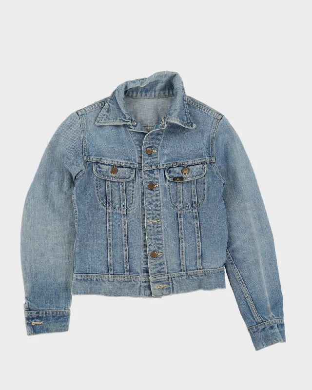 Vintage 70s Lee Blue Denim Jacket - XS / S Wool Jacket Cashmere Jacket Tweed Jacket