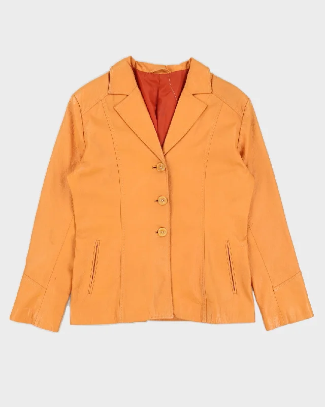 Vintage 90s CerCla Orange Leather Jacket - M Nylon Jacket Polyester Jacket Spandex Jacket Vintage 90s CerCla Orange Leather Jacket - M Nylon Jacket Polyester Jacket Spandex Jacket
