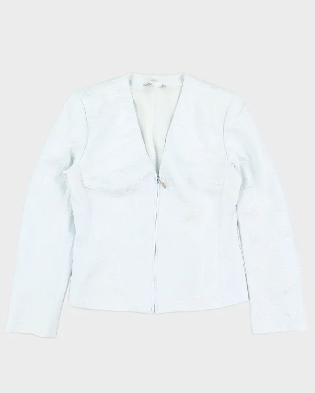 Vintage 90s Versace Collection Powder Blue Jacket - M Cotton Jacket Linen Jacket Terry Jacket Vintage 90s Versace Collection Powder Blue Jacket - M Cotton Jacket Linen Jacket Terry Jacket