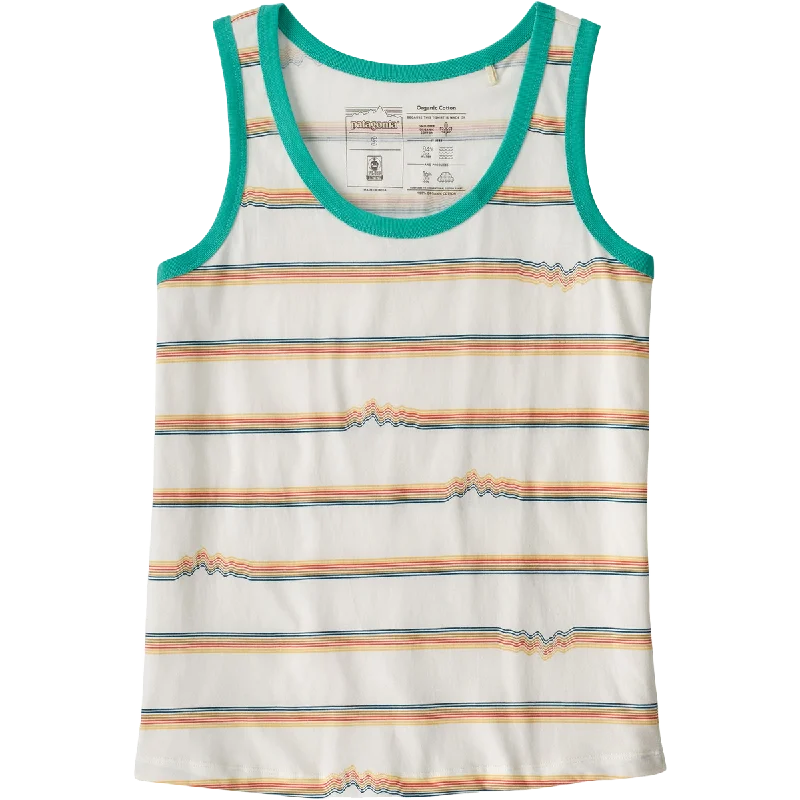 Women's Ridge Rise Stripe Repeat Organic Tank Top pastel tank top
